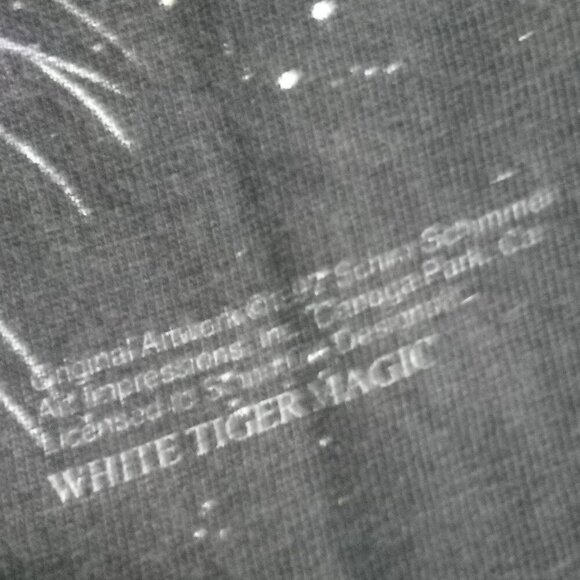 Vintage White Tiger King Magic Outer Space T-Shirt - Picture 3 of 6